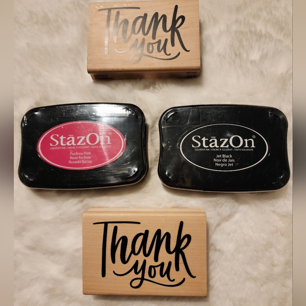NWT Thank You Stamps & Ink Pad Bundle